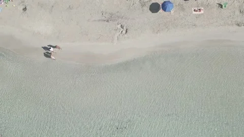 Aerial view of Punta Prosciutto beach, Salento, Puglia, Italy Video stock 245833773