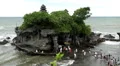 Aerial view to Pura Tanah Lot Hindu Temple, Bali Island, Indonesia Archipelago HD Footage