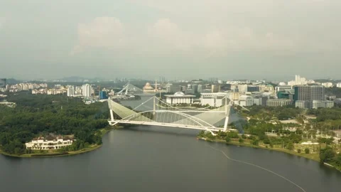 Aerial view of Putrajaya Stock Footage 230141387