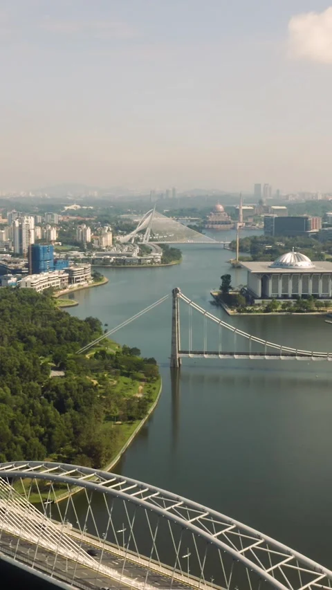 Aerial view of Putrajaya Stock Footage 232190346