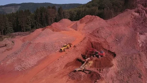 Aerial view of a quarry Video stock 82105895