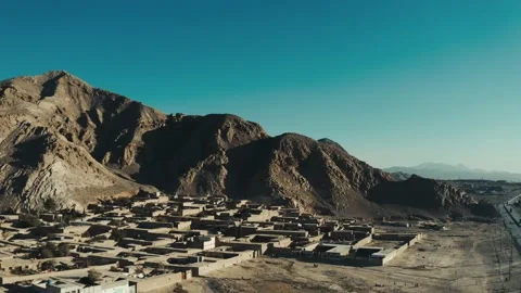 Aerial view of Quetta city in Pakistan Stock Footage 219861053