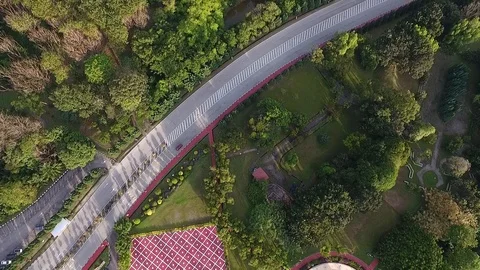 Aerial view of a quiet highway Stock Footage 107320760