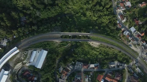 Aerial view railroad 5 Video stock 292040934