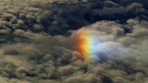 Aerial view of a rainbow Stock Footage 76469168