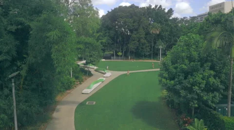 Aerial View Rainforest Green Griffith University , Brisbane City Stock Footage 61627280