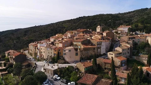Aerial view of Ramatuelle Video stock 88346798