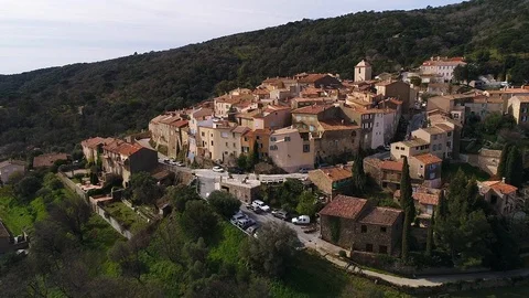 Aerial view of Ramatuelle Stock Footage 88346987