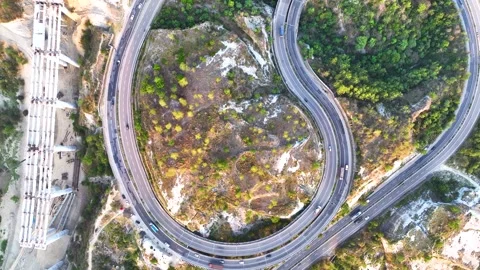 Aerial view of rapid infrastructure development in rural India. Видео 335195523
