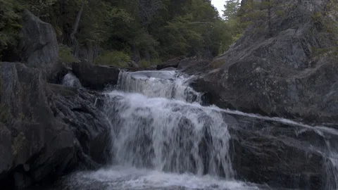 Aerial View of Rapids in the Wilderness Stock Footage 97529632