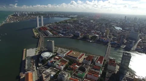 Aerial view of Recife, state of Pernambuco, Brazil Vídeos de archivo 61765432