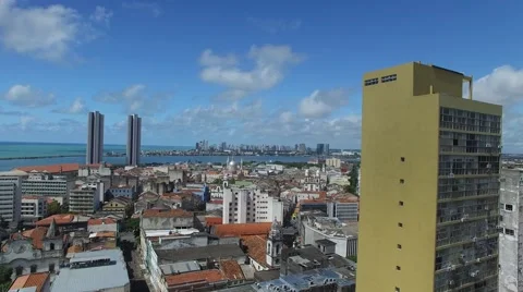 Aerial view of Recife, state of Pernambuco, Brazil Stock Footage 61765456