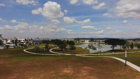 Aerial view of recreation area, Forest Park Hillpark, Puncak Alam, Selangor Video stock 126966997