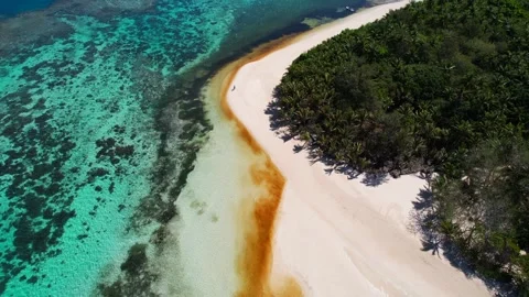 Aerial view of red Algae Bloom Stock Footage 318653840