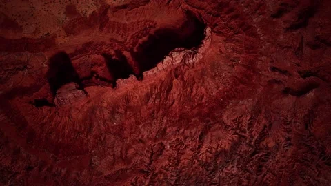Aerial view of the red rock desert Vídeo Stock 144635118