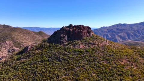 Aerial view of red rock formations and landscapes, United States. Stock Footage 312761652