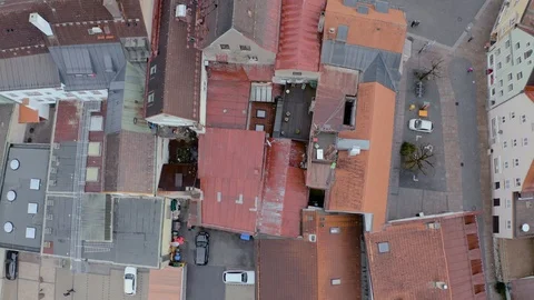Aerial View of Red Roofs Stock Footage 105475766
