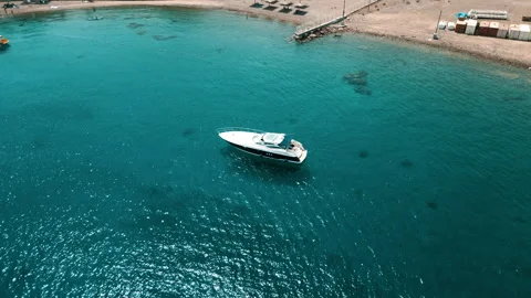Aerial View of The Red Sea in Eilat, Israel Stock Footage 246853395
