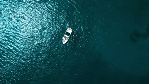 Aerial View of The Red Sea in Eilat, Israel Stock Footage 246856754