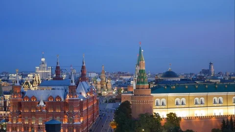 Aerial view Red Square Stock Footage 96667129