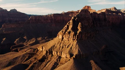 Aerial View Of A Redwall Abutment In Gran Canyon Stock Footage 108629039
