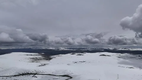 Aerial view of remote highland road and mountain landscape in China Stock Footage 337894096