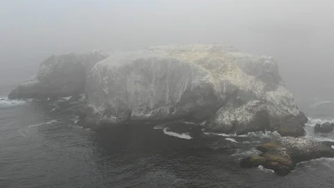 Aerial View of Remote Sea Stack in Northern California 動画素材 95962708