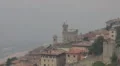 Aerial view of Republic of San Marino, Old City, Italy, Europe HD Footage