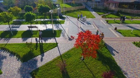 Aerial view of residence Stock Footage 130934816