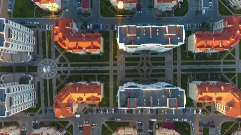 Aerial view of residence Stock Footage 130934884