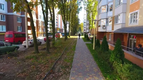 Aerial view of residence Stock Footage 130934992