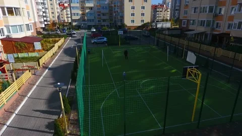 Aerial view of residence Stock Footage 130994336
