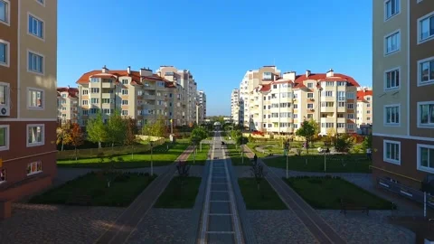 Aerial view of residence Stock Footage 130994521