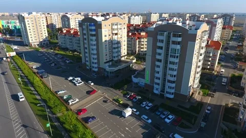 Aerial view of residence Stock Footage 130994549