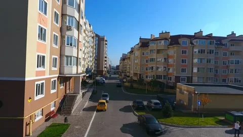 Aerial view of residence Stock Footage 130994637