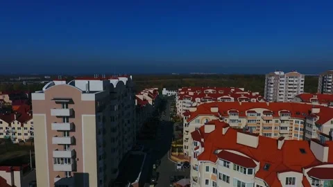Aerial view of residence Stock Footage 131070189
