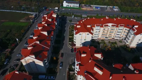 Aerial view of residence Stock Footage 131070255