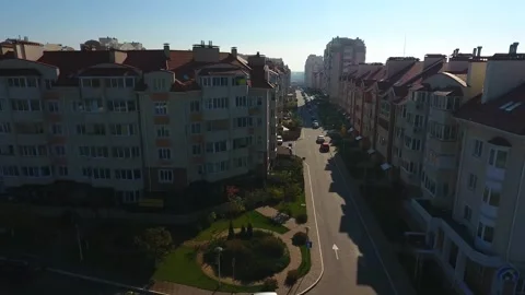 Aerial view of residence Stock Footage 131070292
