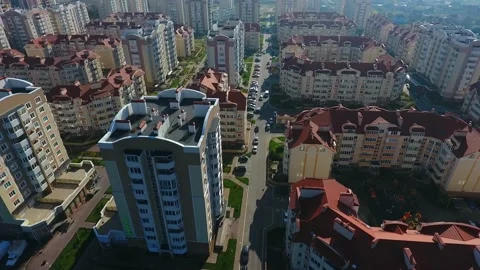 Aerial view of residence Stock Footage 131070319