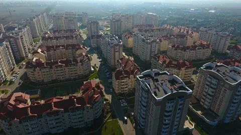 Aerial view of residence Stock Footage 131070376