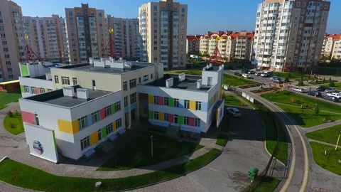 Aerial view of residence Stock Footage 131137618