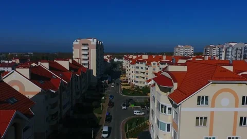 Aerial view of residence Stock Footage 131137679