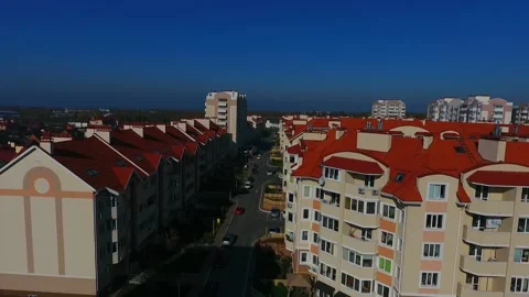 Aerial view of residence Stock Footage