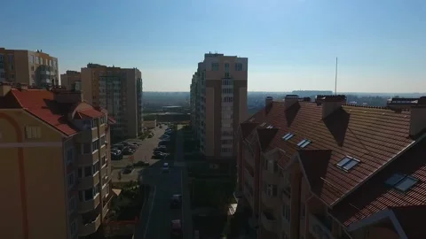 Aerial view of residence Stock Footage 131137859