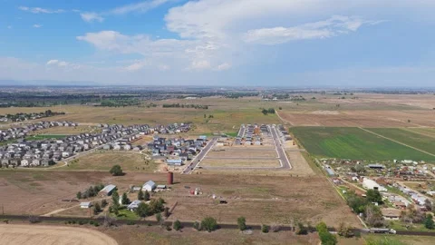 Aerial view of residential development in Frederick, United States. Stock Footage 345053471