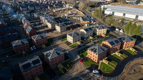 Aerial View of Residential Development Under Construction at Desire by Stra.. Stock Photos