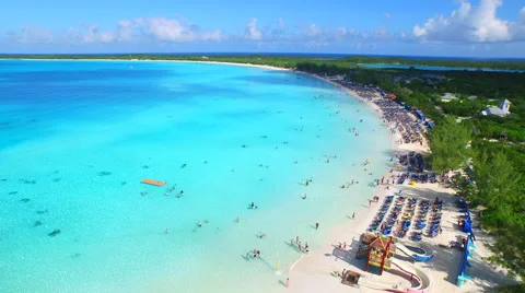 Aerial- View of resort beach Stock Footage 62728063