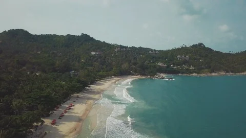 Aerial view of a resort on the beach 動画素材 88324461