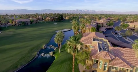 Aerial View of Resort Golf Course Stock Footage 76451680