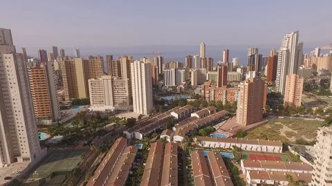 Aerial view of a resort zone Stock Footage 90375771